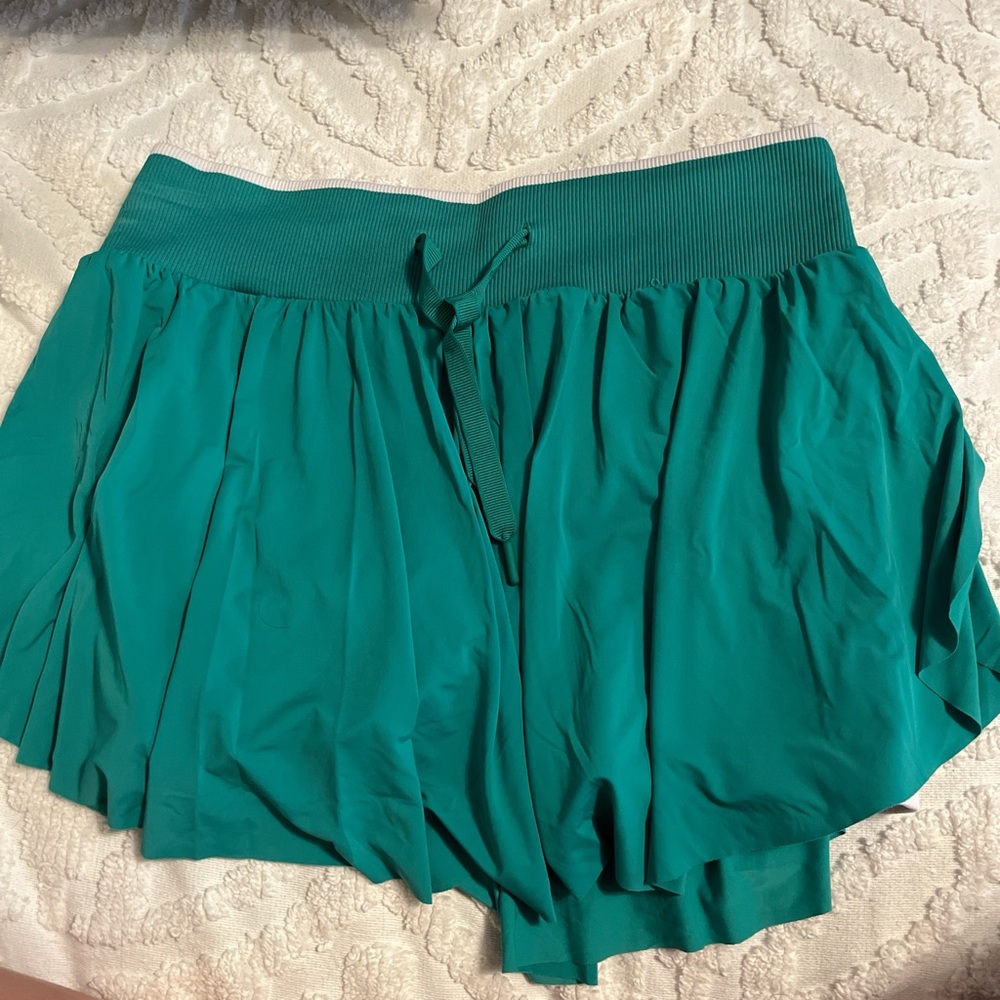 All in Motion Green Skorts with Ruffled Hem